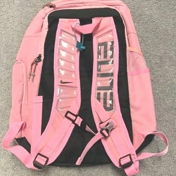 Nike Elite Pro Basketball Backpack Pink Black Athletic Gym Bag Laptop School Bag - Picture 5 of 9